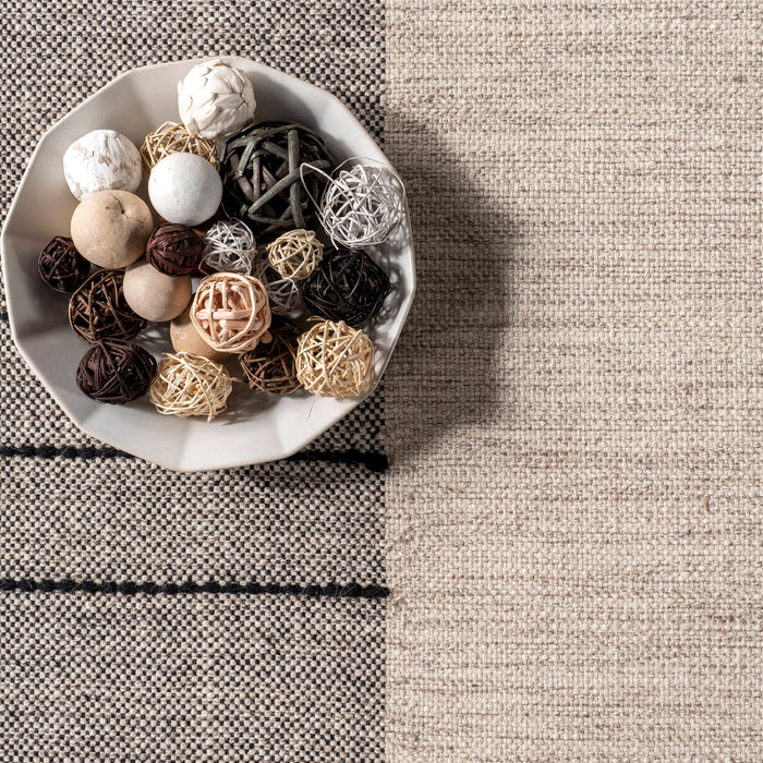 Hudson Tassel Area Rug 120x180 cm Ivory Wool Cotton Blend