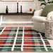 Hunter Green Tartan Plaid Wool Rug 60x90 cm