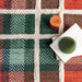 Hunter Green Tartan Plaid Wool Rug 60x90 cm