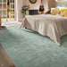 Hush Modern Plain Super-Soft Hand-Woven Wool&Viscose Aqua Rug