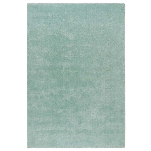 Hush Modern Plain Super-Soft Hand-Woven Wool&Viscose Aqua Rug