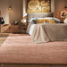 Hush Modern Plain Super-Soft Hand-Woven Wool&Viscose Blush Rug