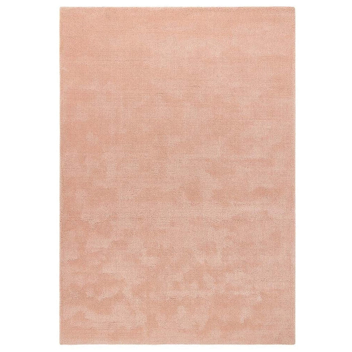 Hush Modern Plain Super-Soft Hand-Woven Wool&Viscose Blush Rug