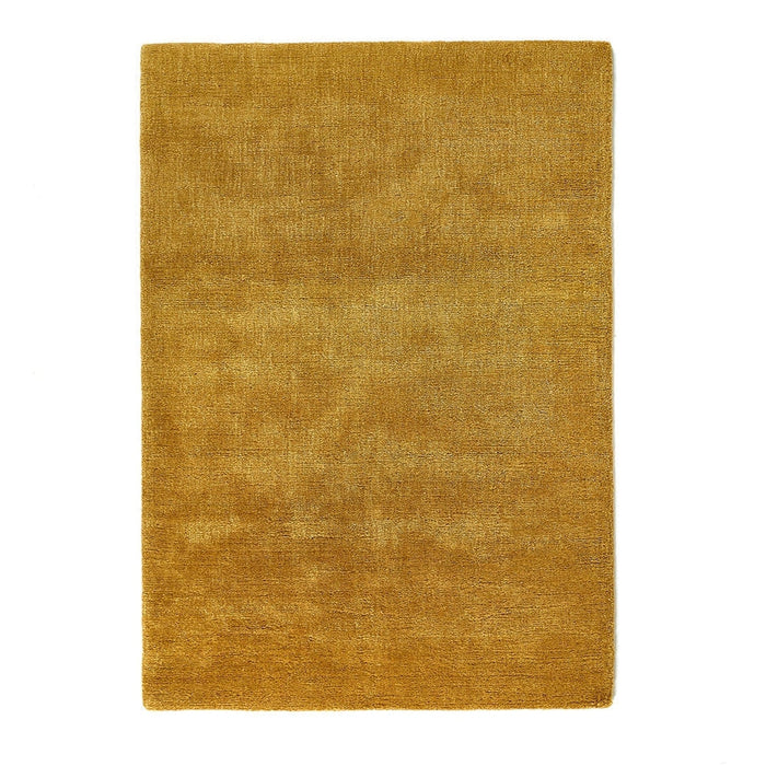 Hush Modern Plain Super-Soft Hand-Woven Wool&Viscose Cumin Rug