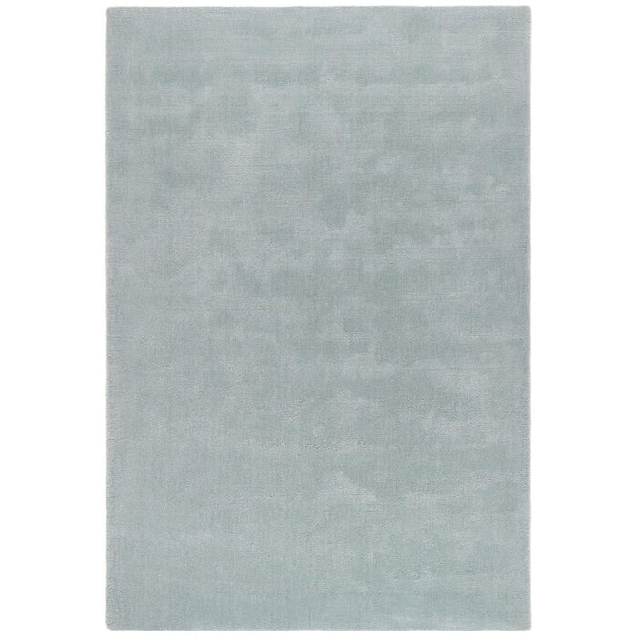 Hush Modern Plain Super-Soft Hand-Woven Wool&Viscose Ice Blue Rug