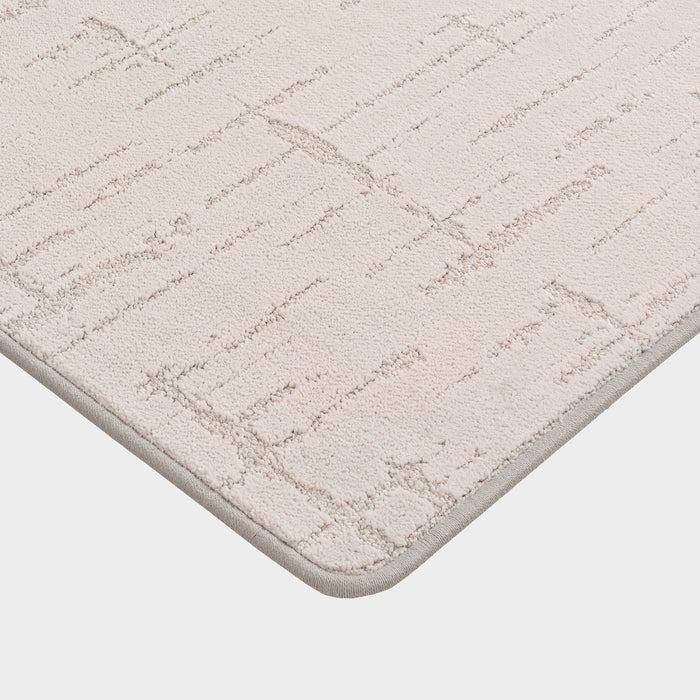 Ibis Crosshatch Custom Rug With Stain Protection Light Grey