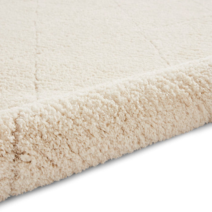 Ideal Shaggy 80260 Modern Plain Berber Textured Plush Soft-Touch Carved Boho Shaggy Cream Rug