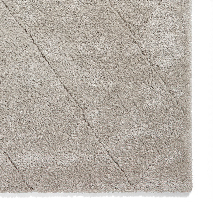 Ideal Shaggy 80260 Modern Plain Berber Textured Plush Soft-Touch Carved Boho Shaggy Silver Rug