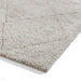 Ideal Shaggy 80260 Modern Plain Berber Textured Plush Soft-Touch Carved Boho Shaggy Silver Rug