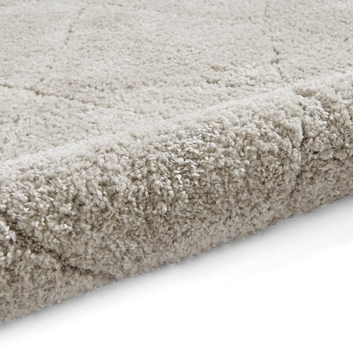 Ideal Shaggy 80260 Modern Plain Berber Textured Plush Soft-Touch Carved Boho Shaggy Silver Rug