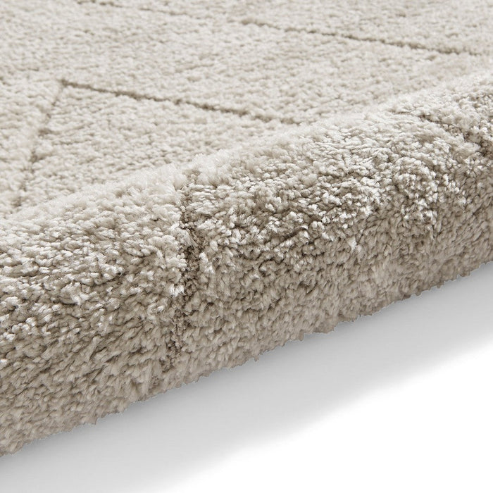 Ideal Shaggy 80362 Modern Plain Berber Textured Plush Soft-Touch Carved Boho Shaggy Silver Rug