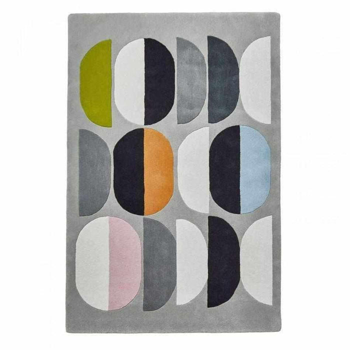 Inaluxe Modern Abstract Designer Wool Composition IX06 Grey/Multicolour Rug