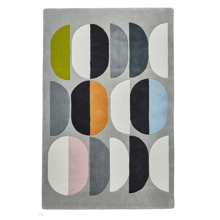 Inaluxe Modern Abstract Designer Wool Composition IX06 Grey/Multicolour Rug