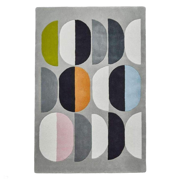 Inaluxe Modern Abstract Designer Wool Composition IX06 Grey/Multicolour Rug