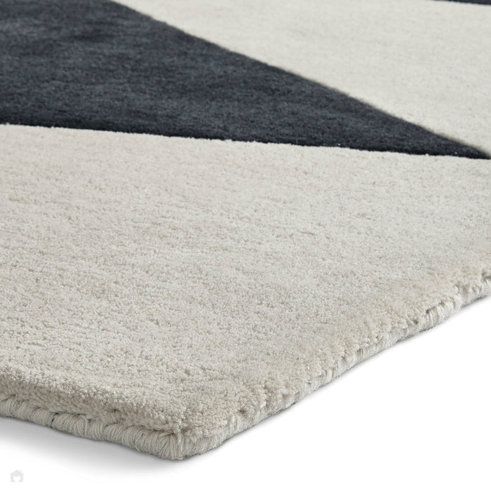 Inaluxe Modern Abstract Designer Wool Crystal Palace IX07 Beige/Black Rug