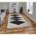 Inaluxe Modern Abstract Designer Wool Crystal Palace IX07 Beige/Black Rug