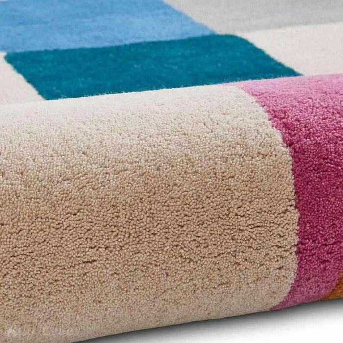 Inaluxe Modern Abstract Designer Wool Hey Ho Lets Go IX14 Multicolour Rug