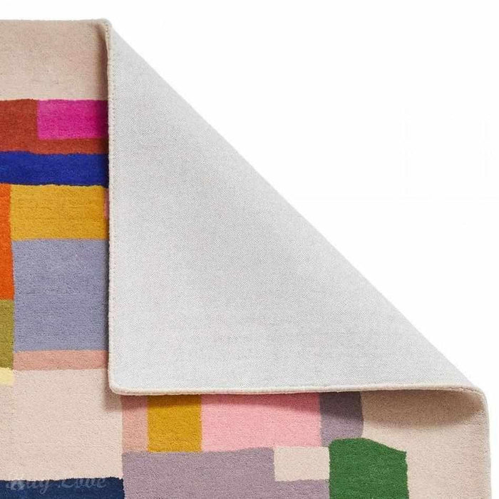 Inaluxe Modern Abstract Designer Wool Hey Ho Lets Go IX14 Multicolour Rug