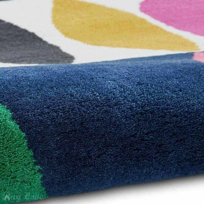 Inaluxe Modern Abstract Designer Wool Neon IX11 Beige/Cream/Blue/Black/Multicolour Rug