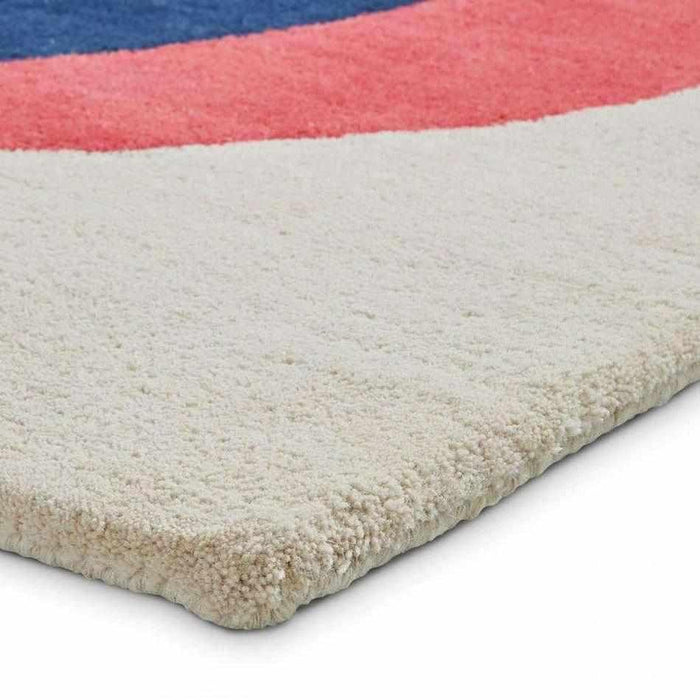 Inaluxe Modern Abstract Designer Wool Neon IX11 Beige/Cream/Blue/Black/Multicolour Rug