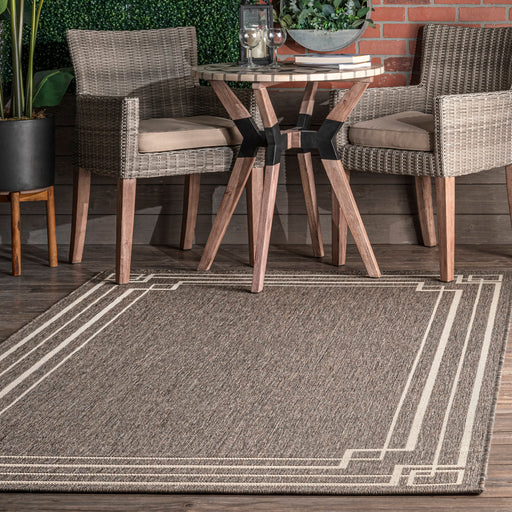 Indoor Outdoor Area Rug Grey 120x180 cm Transition Style
