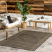 Indoor Outdoor Dark Grey Area Rug 152 cm