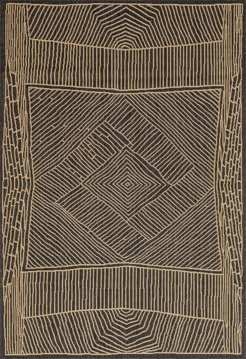 Indoor Outdoor Dark Grey Area Rug 152 cm