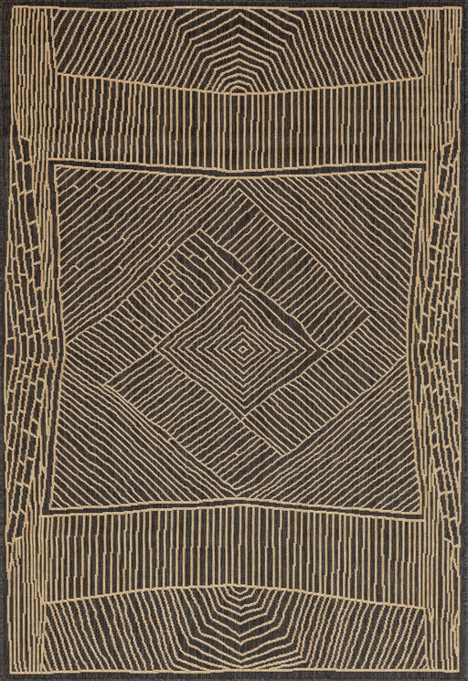 Indoor Outdoor Dark Grey Area Rug 152 cm