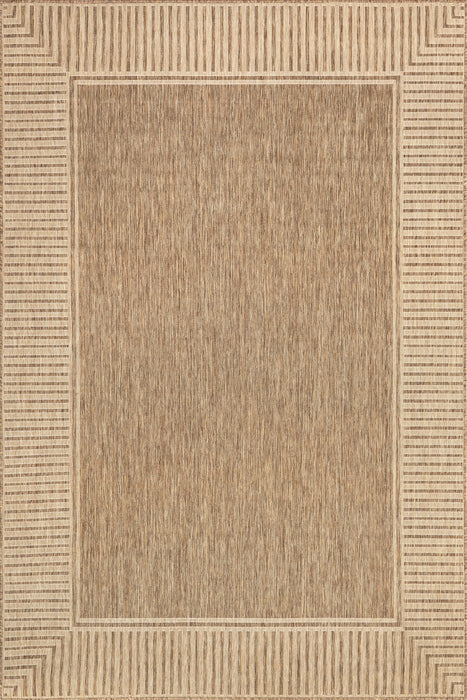 Indoor Outdoor Flatweave Area -matto Vaaleanruskea 200x300 cm