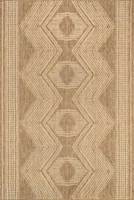 Indoor Outdoor Flatweave Matto 150x240 cm Vaaleanruskea