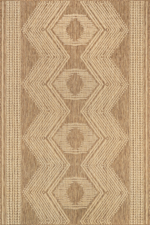 Indoor Outdoor Flatweave Matto 150x240 cm Vaaleanruskea