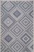Indoor Outdoor Grey Aztec Trellis Area Rug 50x80 cm
