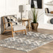 Indoor Outdoor Grey Geometric Area Rug 160x230 cm