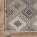 Indoor Outdoor Grey Geometric Area Rug 160x230 cm