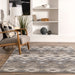 Indoor Outdoor Grey Geometric Area Rug 160x230 cm