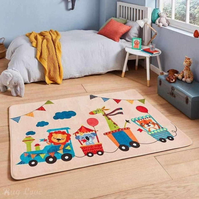 Inspire G3434 Kids Super-Soft Lightweight Play Mat Beige Rug