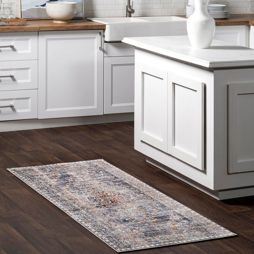 Intricate Grey Medallion Area Rug 160x230 cm