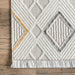 Iridescent Checkered Area Rug Light Grey 160x230 cm