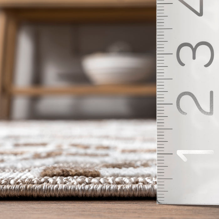 Iridescent Diamond Area Rug 152 Cm Ivory