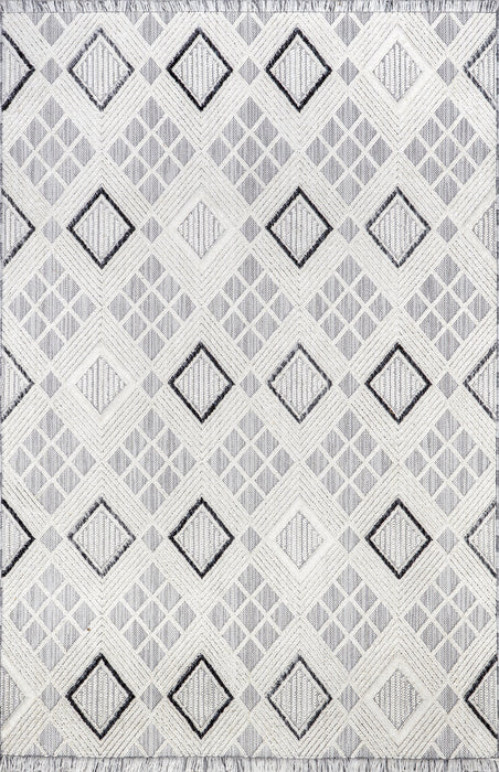 Iridescent Grey Checkered Area Rug 120x180 cm