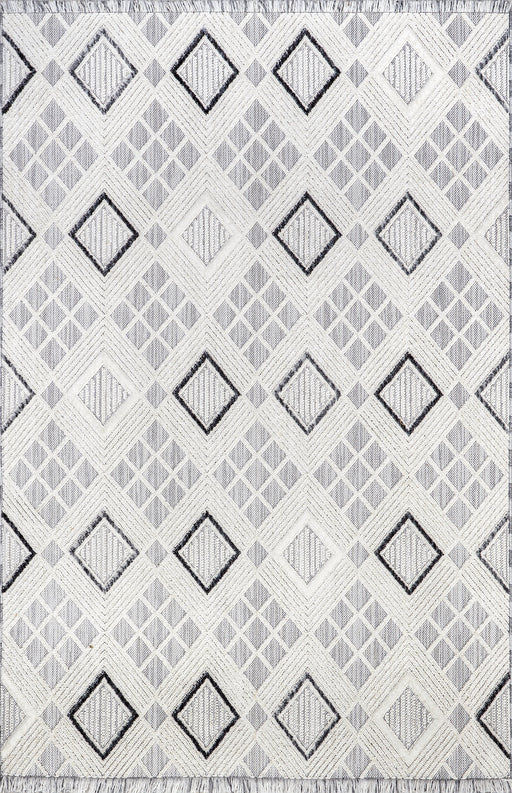 Iridescent Grey Checkered Area Rug 120x180 cm