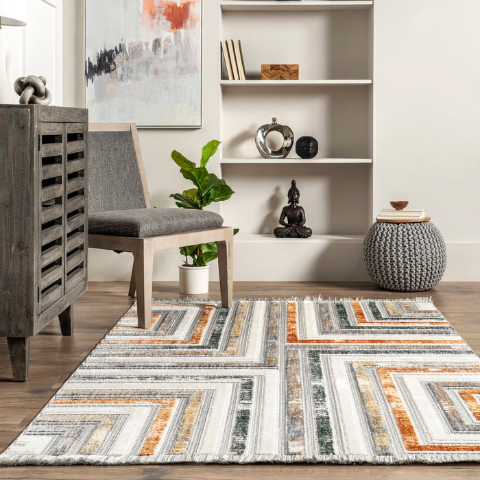 Iridescent Light Grey Area Rug 120x180 cm