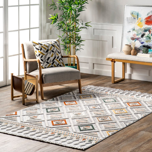 Iridescent Light Grey Area Rug for Home Décor