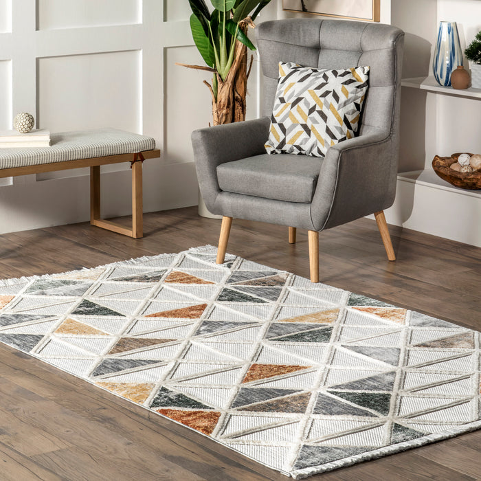 Iridescent Light Grey Area Rug for Home Decor