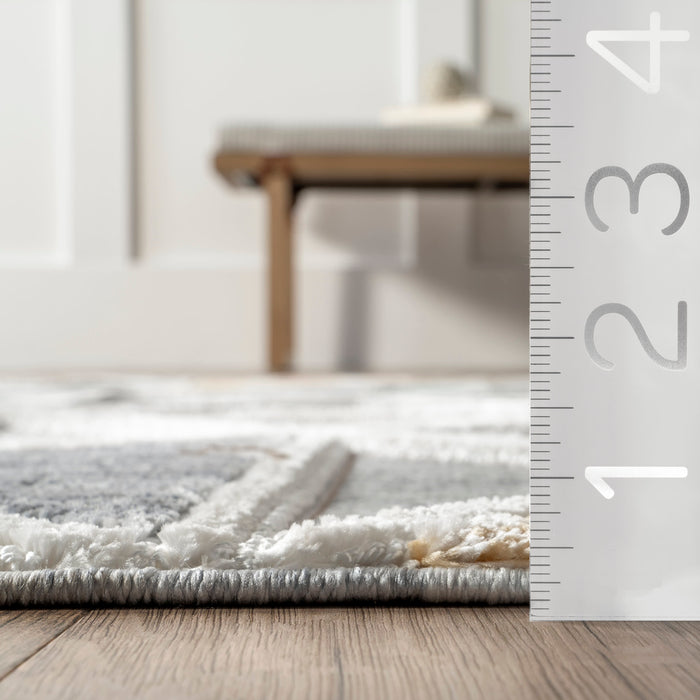 Iridescent Light Grey Area Rug for Home Decor