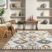 Iridescent Trellis Area Rug 160x230 cm Light Grey
