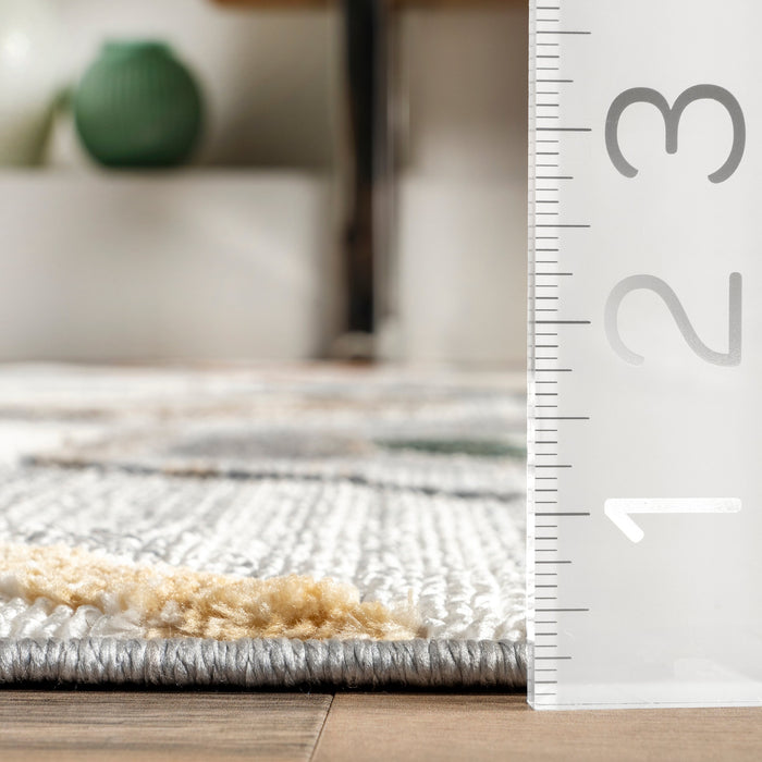 Iridescent Trellis Area Rug 160x230 cm Light Grey