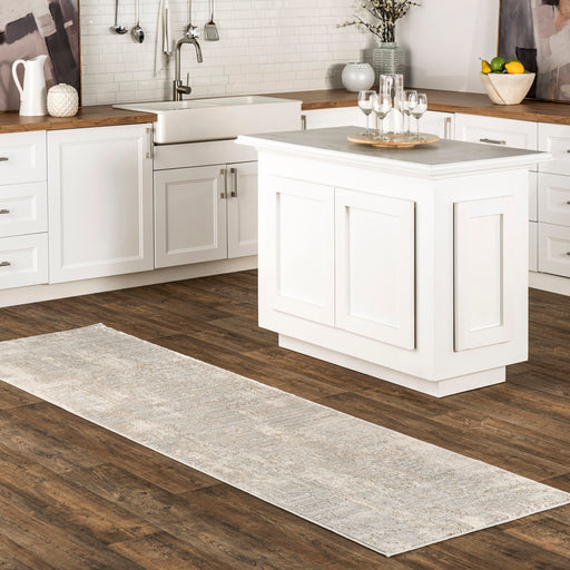 Iris Abstract Area Rug 152Cm Light Grey