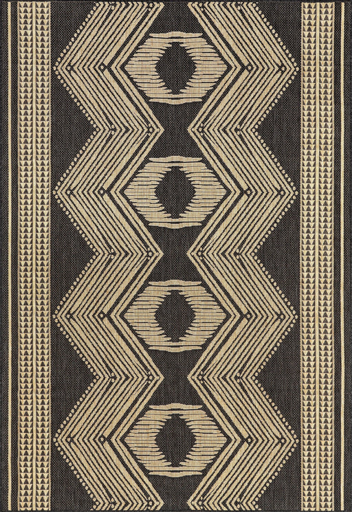 Iris Flatweave Rug for Indoor Outdoor Use Dark Grey 150x200 cm