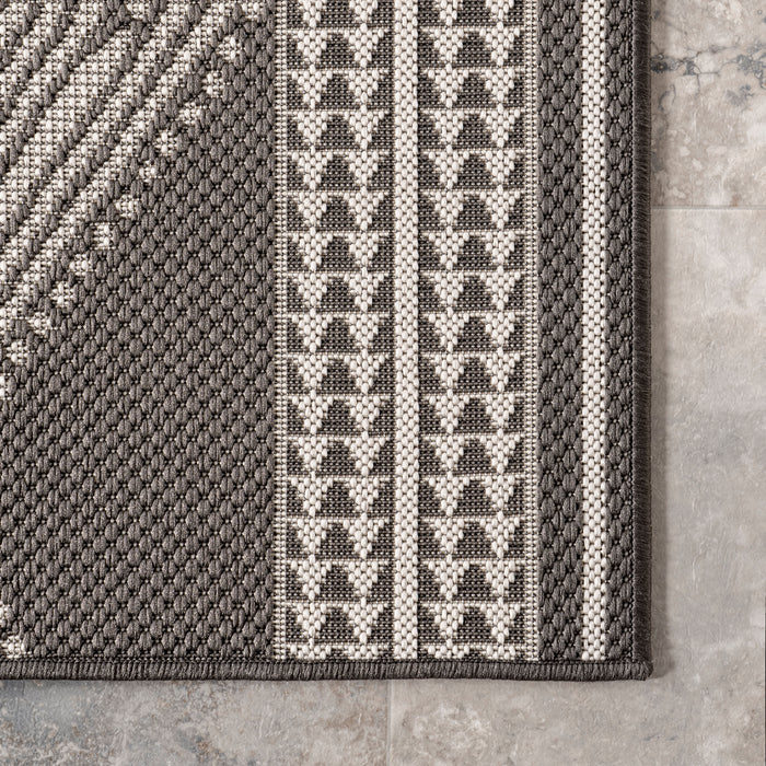 Iris Indoor Outdoor Flatweave Rug 120x180 cm Slate